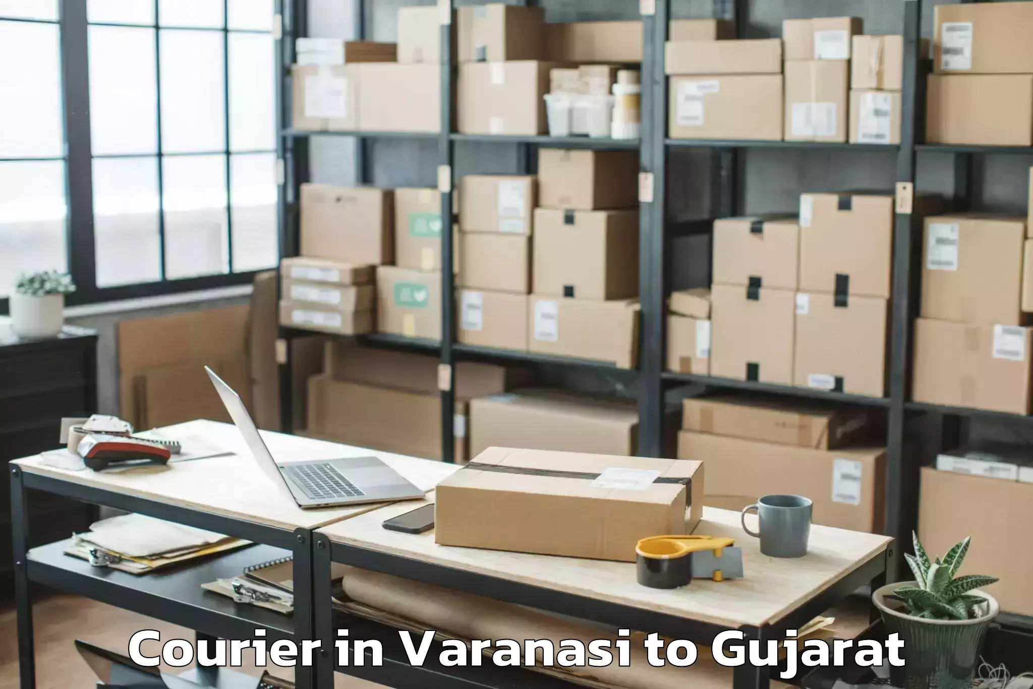 Book Varanasi to Vansda Courier Online